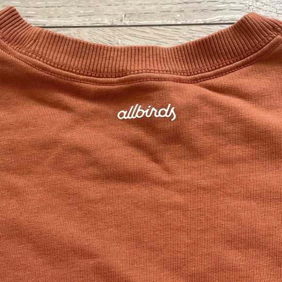 Allbirds Sweatshirt Pullover Orange Large Long Sleeve Crew Neck - Picture 6 of 8
